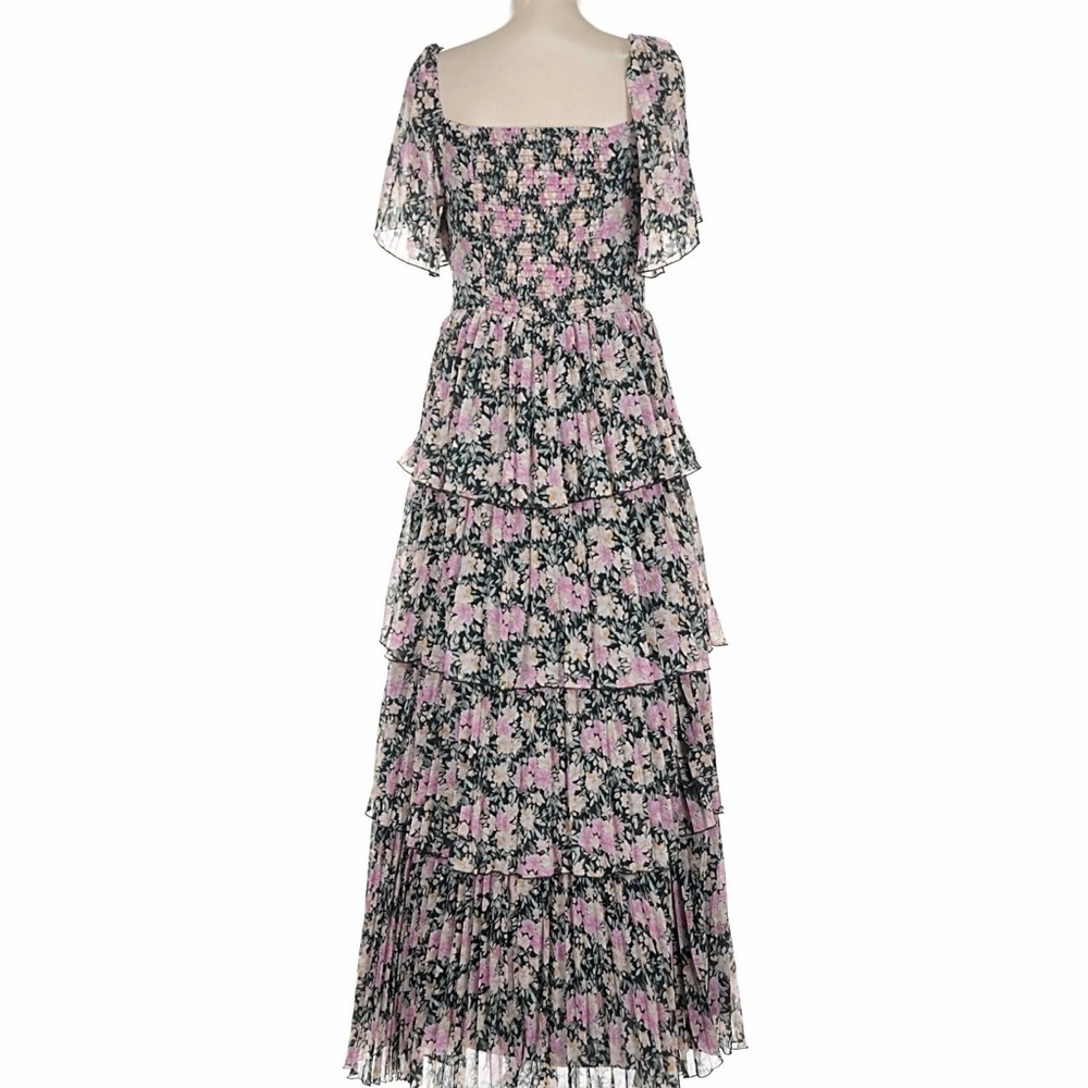 ASTR Gracelynn Tiered Short Sleeve Floral Maxi Dress. - Picture 6 of 6